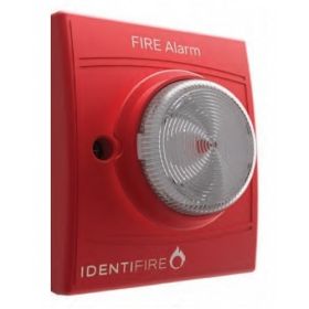 Vimpex 10-1110RFW-S Identifire Sounder VID Beacon - Red Body White Lens - Flush Mounted Version