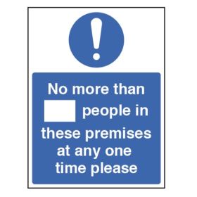 Maximum People In Premises Guidance Sign - Rigid Plastic - 18427H