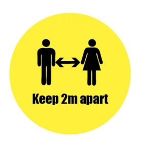 Coronavirus Keep 2m Apart Social Distancing Sticker - 28435F