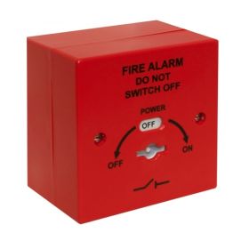 T2 400-220RB Fire Alarm Mains Isolation Keyswitch With Surface Backbox - Red