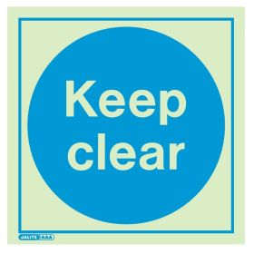 Jalite 5110E Keep Clear Photoluminescent Sign - 200 x 200mm