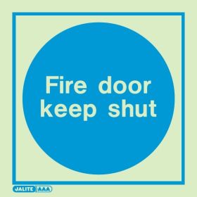 Jalite 5421C Fire Door Keep Shut Photoluminescent Sign - 150 x 150mm