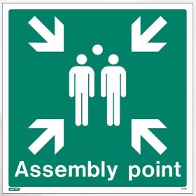 Jalite AL4128 Aluminium Assembly Point Sign 450 x 450mm