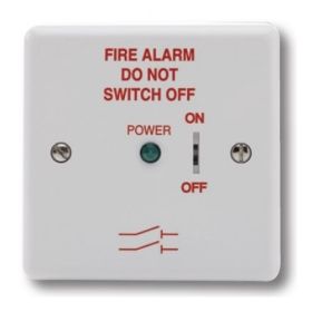 Haes FAIS-W-B Fire Alarm Mains Isolation Keyswitch - White - Supplied With Backbox