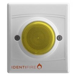 Vimpex 10-1110WFA-S Identifire Sounder VID Beacon - White Body Amber Lens - Flush Mounted Version