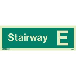 Jalite 4706PT Photoluminescent Stairway E Staircase Identification Sign