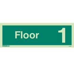 Jalite 4728PT Photoluminescent First Floor Identification Sign