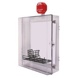 STI-7553MED AED Defibrillator Enclosure With Alarm And Thumb Lock