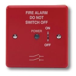 Haes FAIS-R-L Fire Alarm Mains Isolation Keyswitch - Red