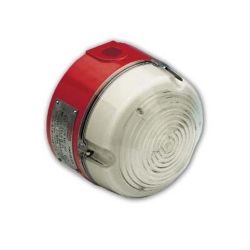 MEDC XB8BB024CNR Intrinsically Safe Beacon - 24V DC - Clear Lens - Red