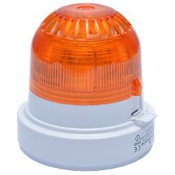 Apollo XPA-CB-14004-APO Xpander Wireless Wall Sounder VID Beacon & Mounting Base - Amber Lens - White Base