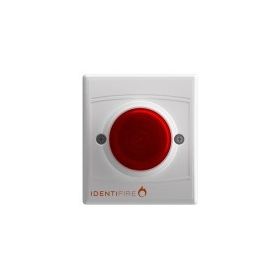 Vimpex 10-1110WFR-S Identifire Sounder VID Beacon - White Body Red Lens - Flush Mounted Version