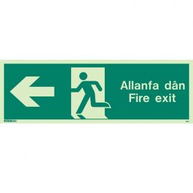 Jalite Allanfa Dan Fire Exit Sign - Left Arrow - 483U