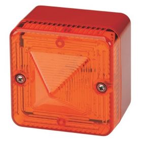 E2S L101XDC024BR/A Industrial Xenon Beacon - Red Body Amber Lens (312-012)