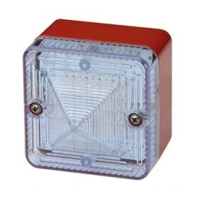 E2S L101XDC024BR/C Industrial Xenon Beacon - Red Body Clear Lens (312-013)