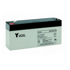 Yuasa Yucel Y3.2-6 Sealed Lead Acid Battery - 3.2Ah 6 Volt