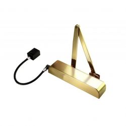 Exidor 9870-BR Electro-Magnetic Door Closer 24V DC - Brass Finish Version