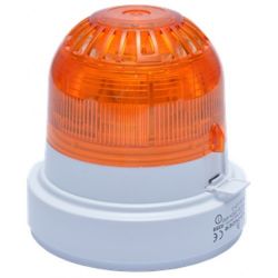 Apollo XPA-CB-14004-APO Xpander Wireless Wall Sounder VID Beacon & Mounting Base - Amber Lens - White Base